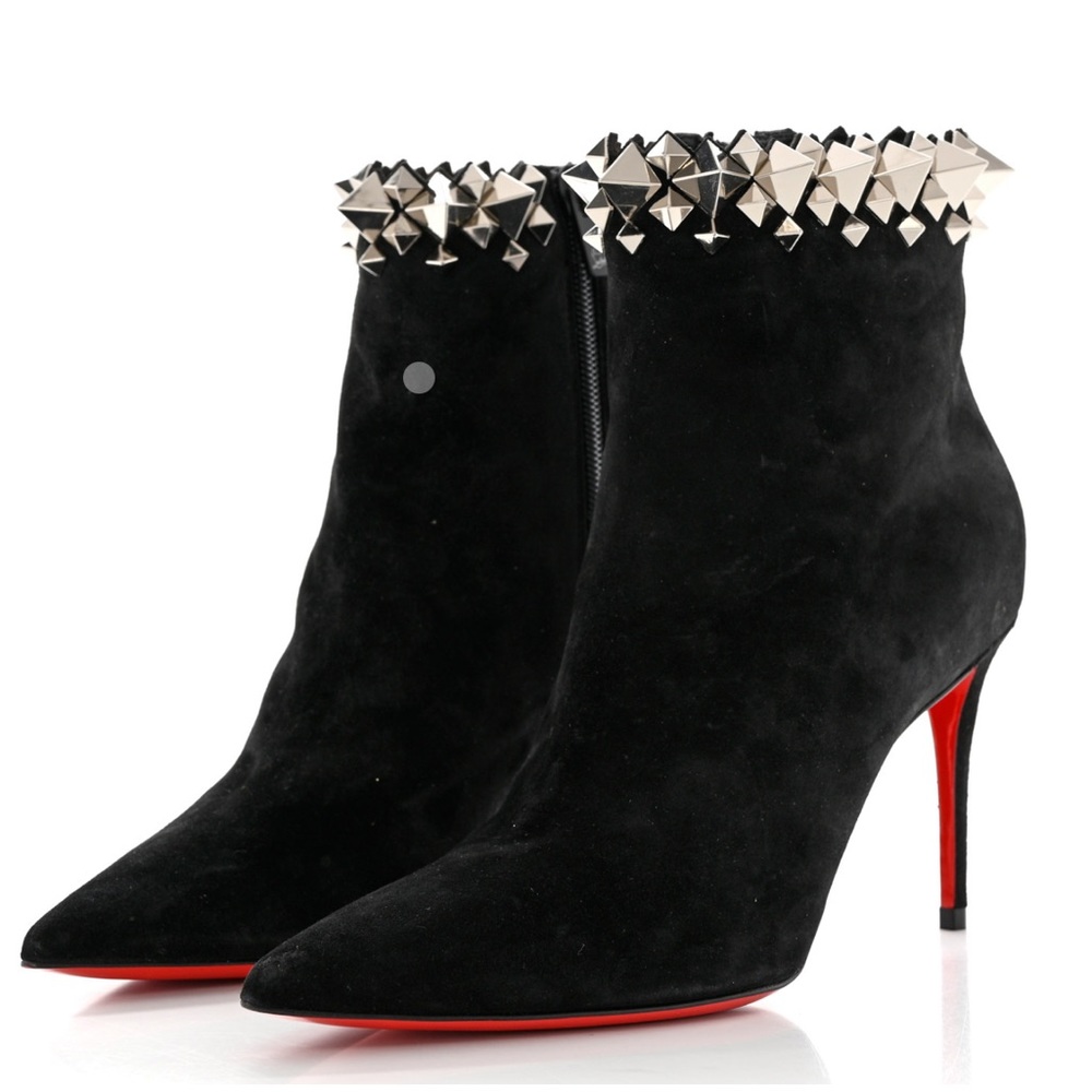 Authentic Christian Louboutin Veau Velours Firmamma Booties – Like New!